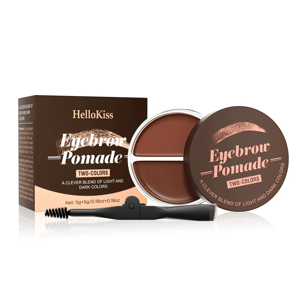 Hello Kiss 2-in-1 Dual Color Waterproof Eyebrow Cream & Wax