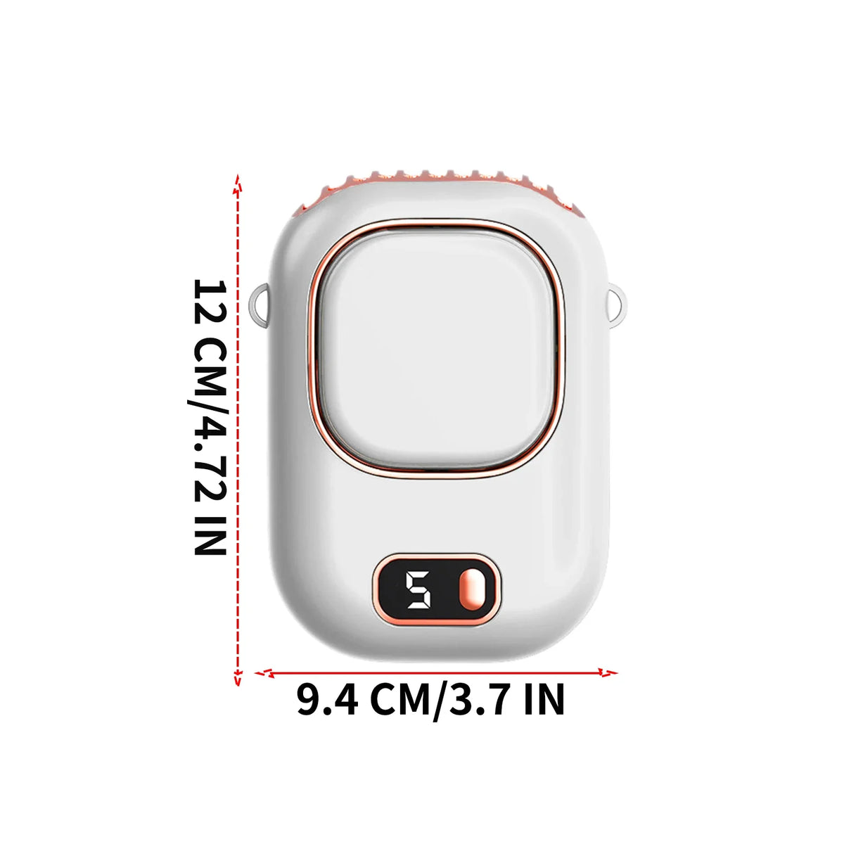Bladeless Waist Clip Fan – 5-Speed USB Rechargeable Personal Fan