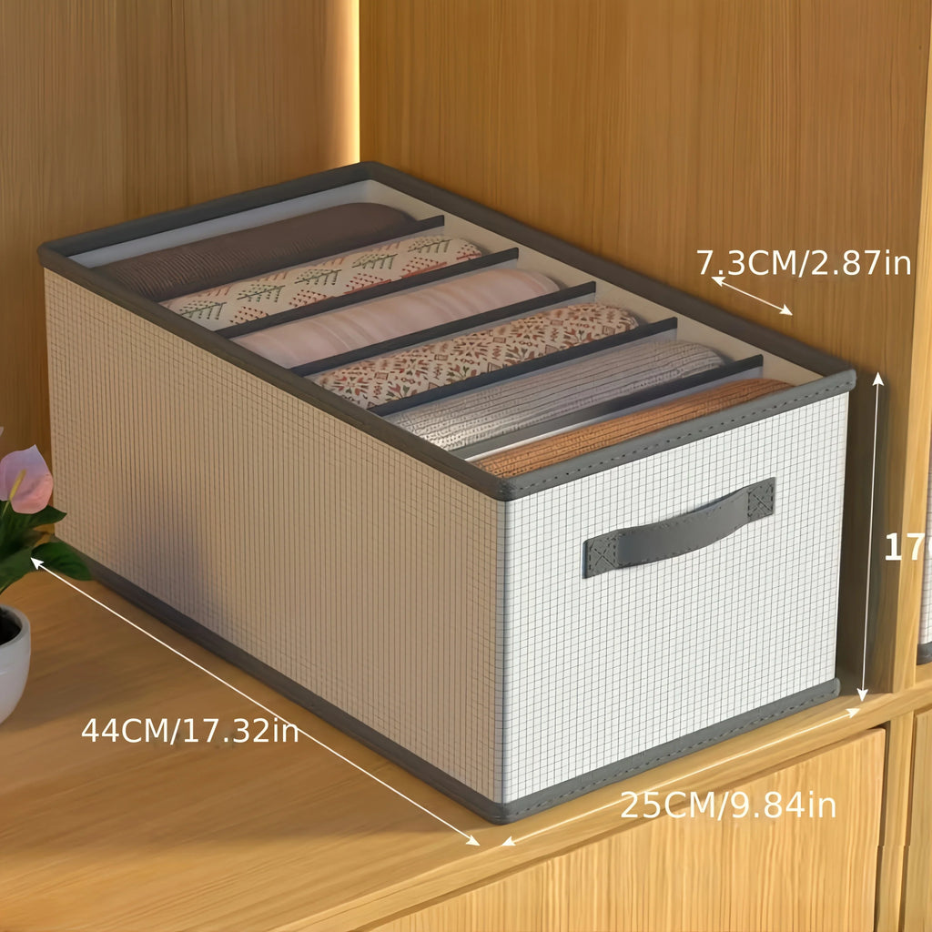 Foldable Fabric Drawer Organizers Handles Multi-compartment Storage