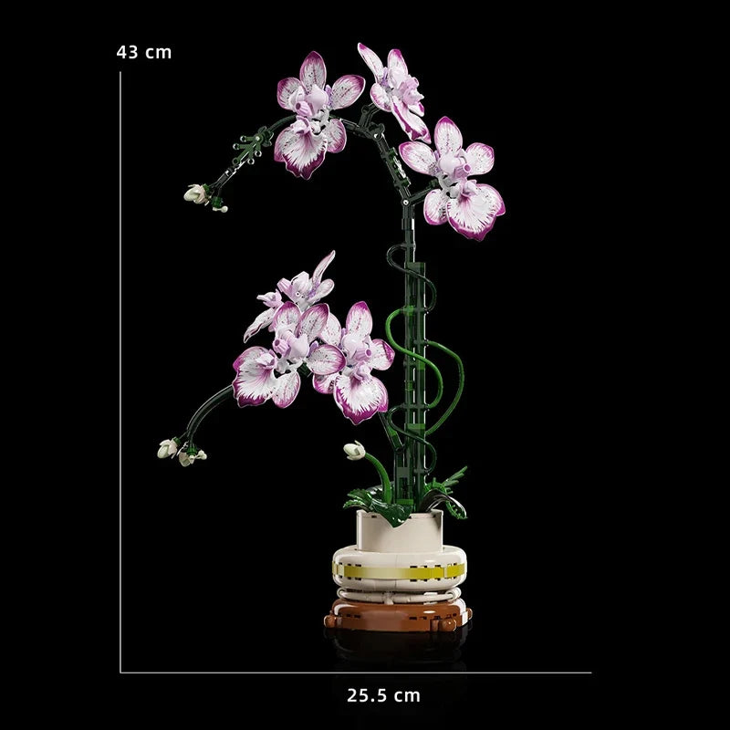 FINGERROCK Orchid Building Blocks DIY Floral Brick Set | Gift