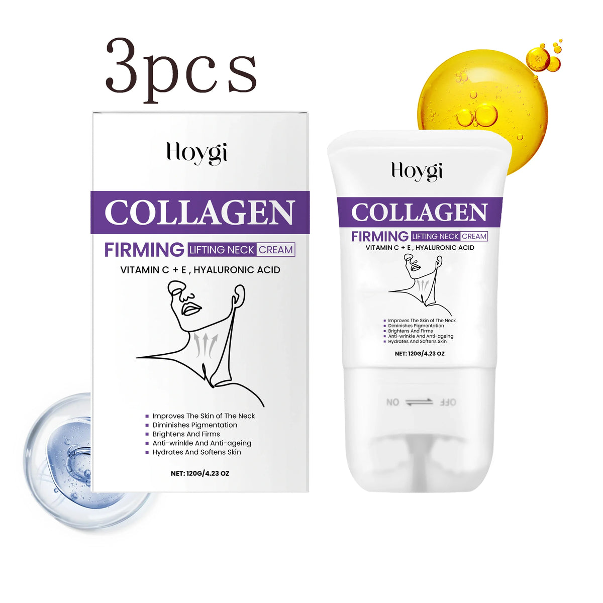 Roll-On Neck Firming Cream – Hydrating Lifting Massage Lotion