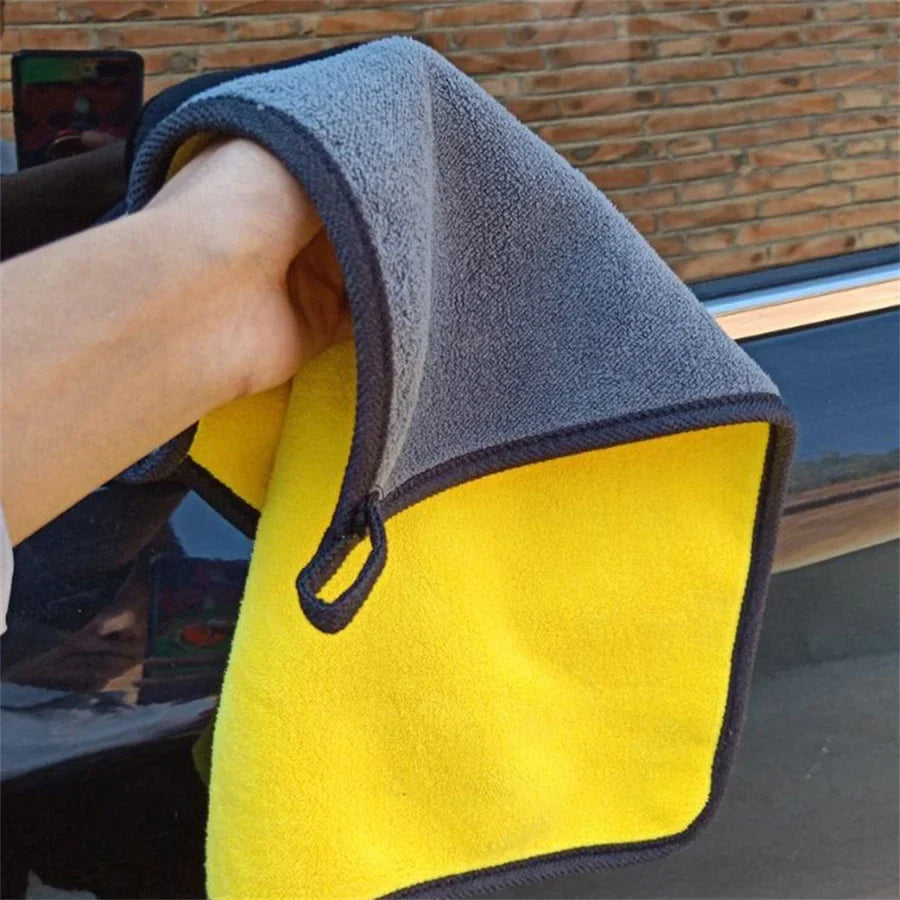 1 2 Microfiber Cleaning Towel Thicken Soft Drying Cloth Car Body