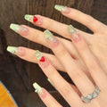 Handmade Press On Nails – Gradient Cat Eye Almond Shape, 10pcs
