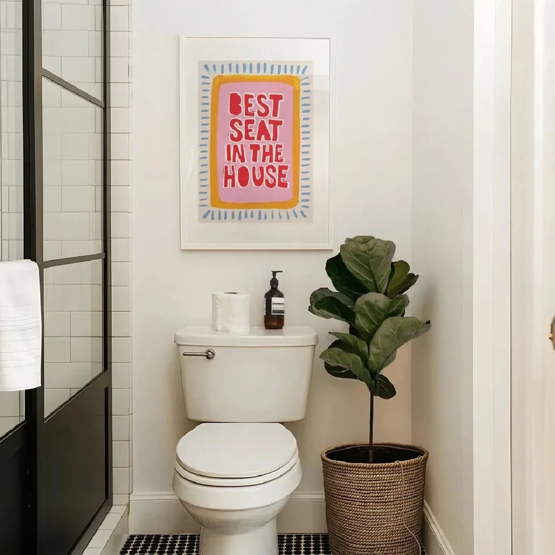 "Best Seat In The House" Retro Quote Canvas Wall Art Print