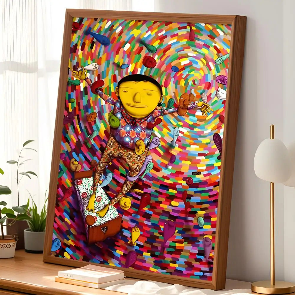 Os Gemeos Self-Stick HD PVC Wall Art Poster | Waterproof Decor