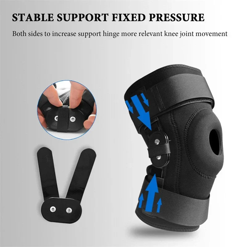 Hinged Knee Brace with Patella Stabilizer & Side Straps