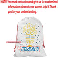 Personalized Hanukkah Drawstring Gift Bag | Gold Menorah Design