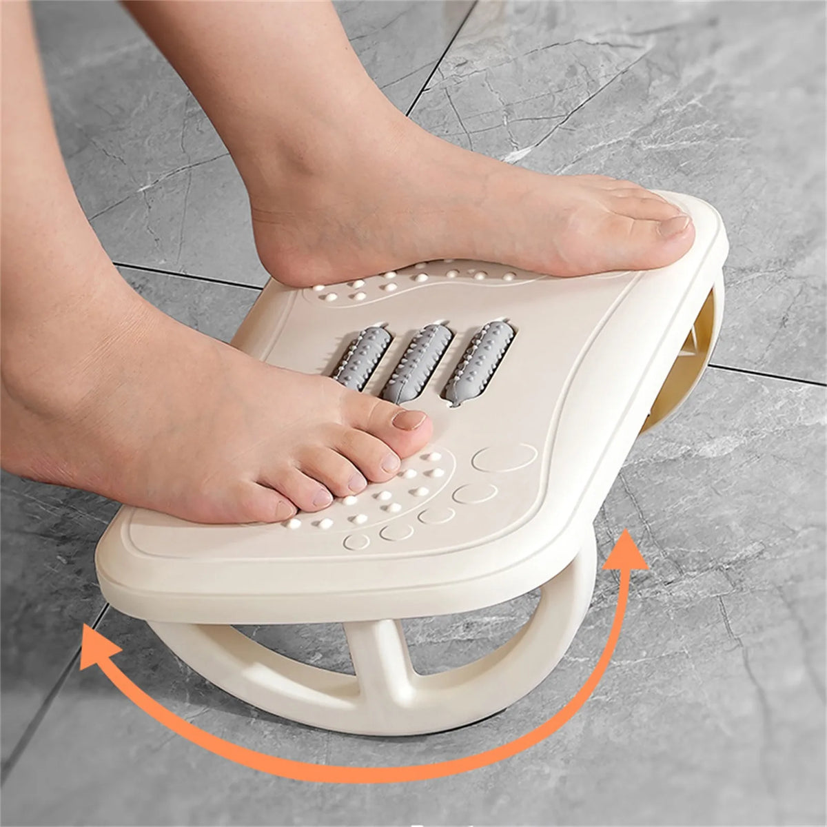Ergonomic Rocking Footrest Under Desk | Massage Foot Rest
