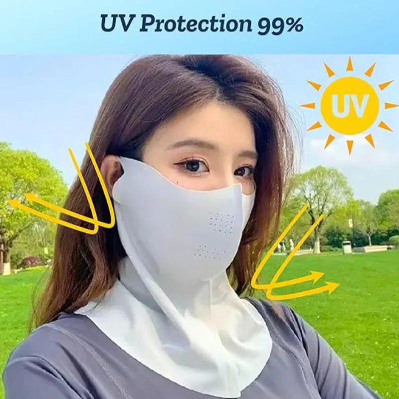 Women's UPF 50+ Sun Face Mask & Neck Cover | Cooling UV Shield
