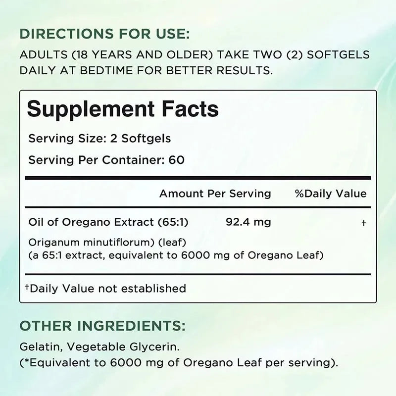 Oil of Oregano Capsules – Gut, Digestion & Immune Support