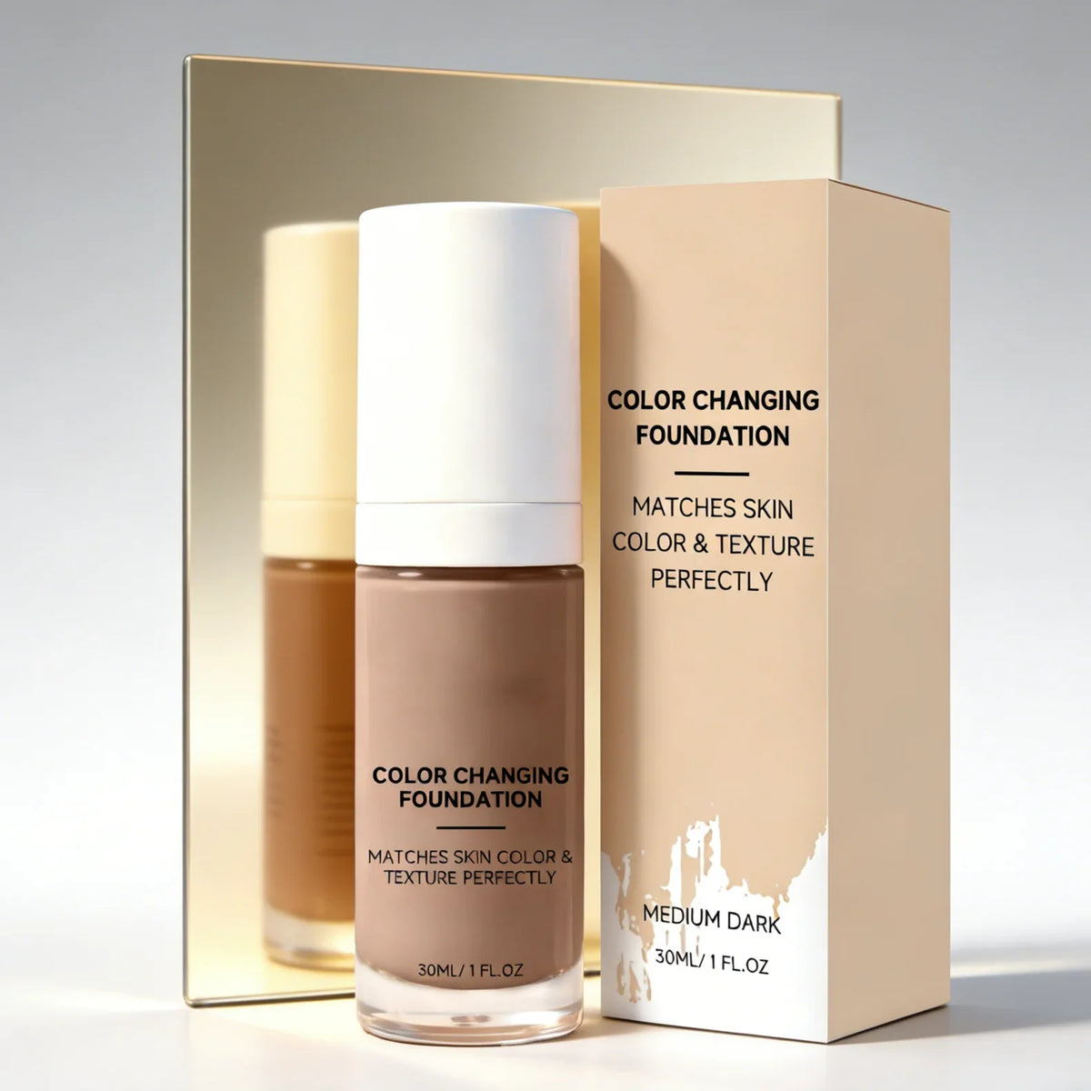 Color Changing Liquid Foundation – Waterproof, Skin Tone Match