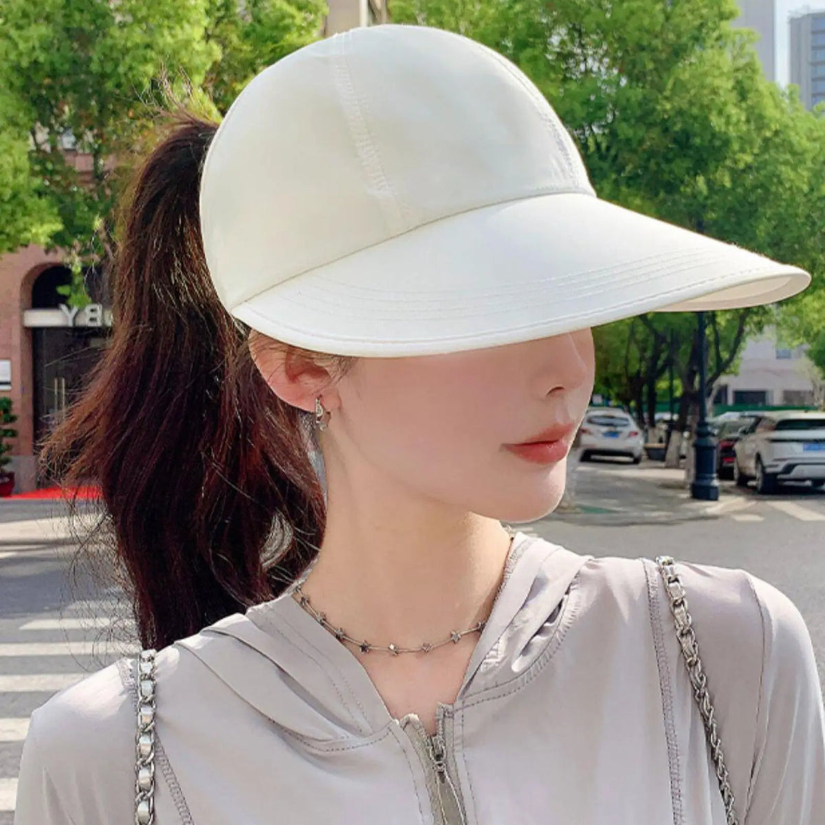 Women's Wide Brim UV Sun Hat – Breathable & Adjustable