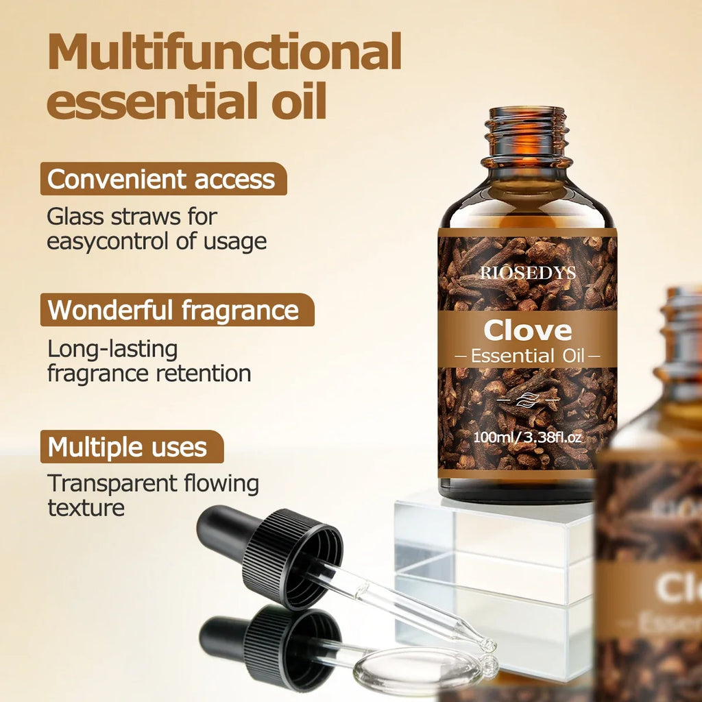 RIÔSEDYS 100ml Clove Essential Oil for Massage & Skincare