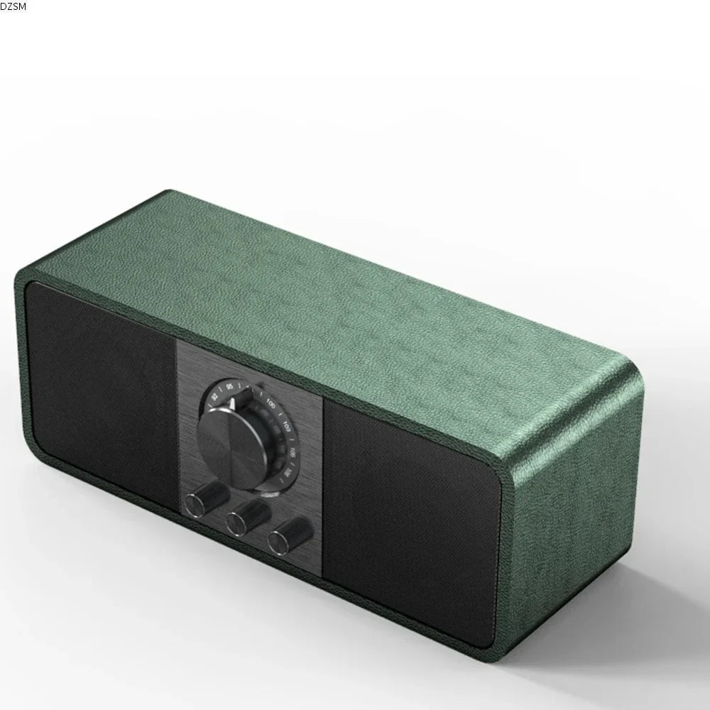 Retro Bluetooth 5.0 Speaker FM Radio Vintage Wood Design