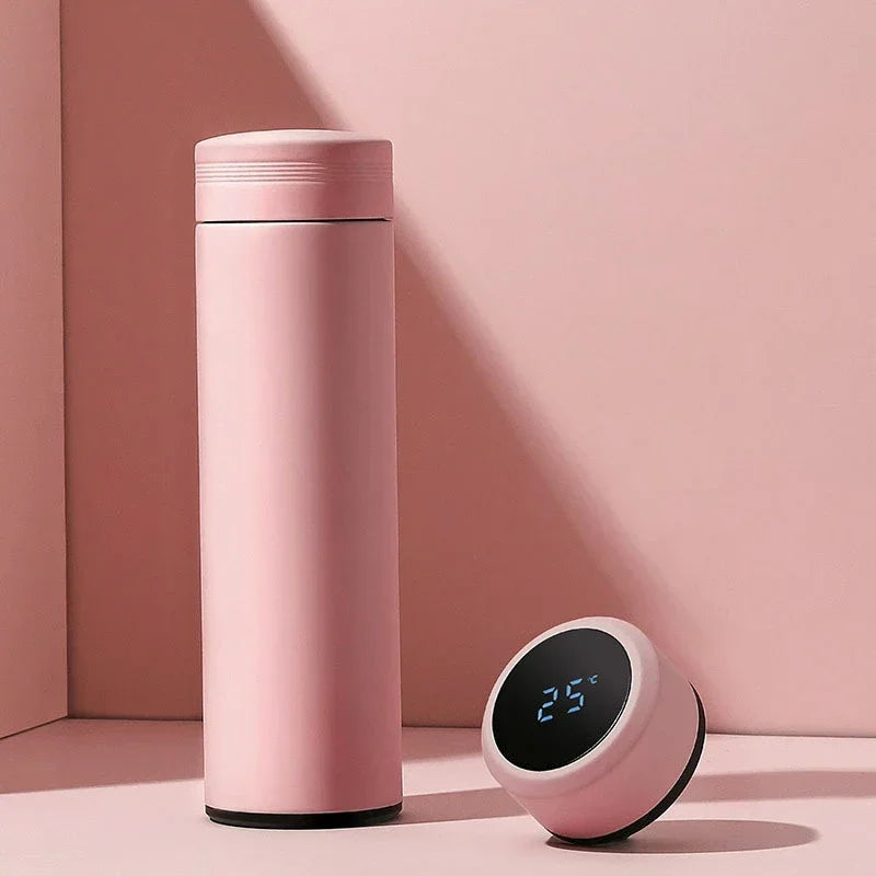 500ml Vacuum Thermos Bottle | Temperature Display | Stainless