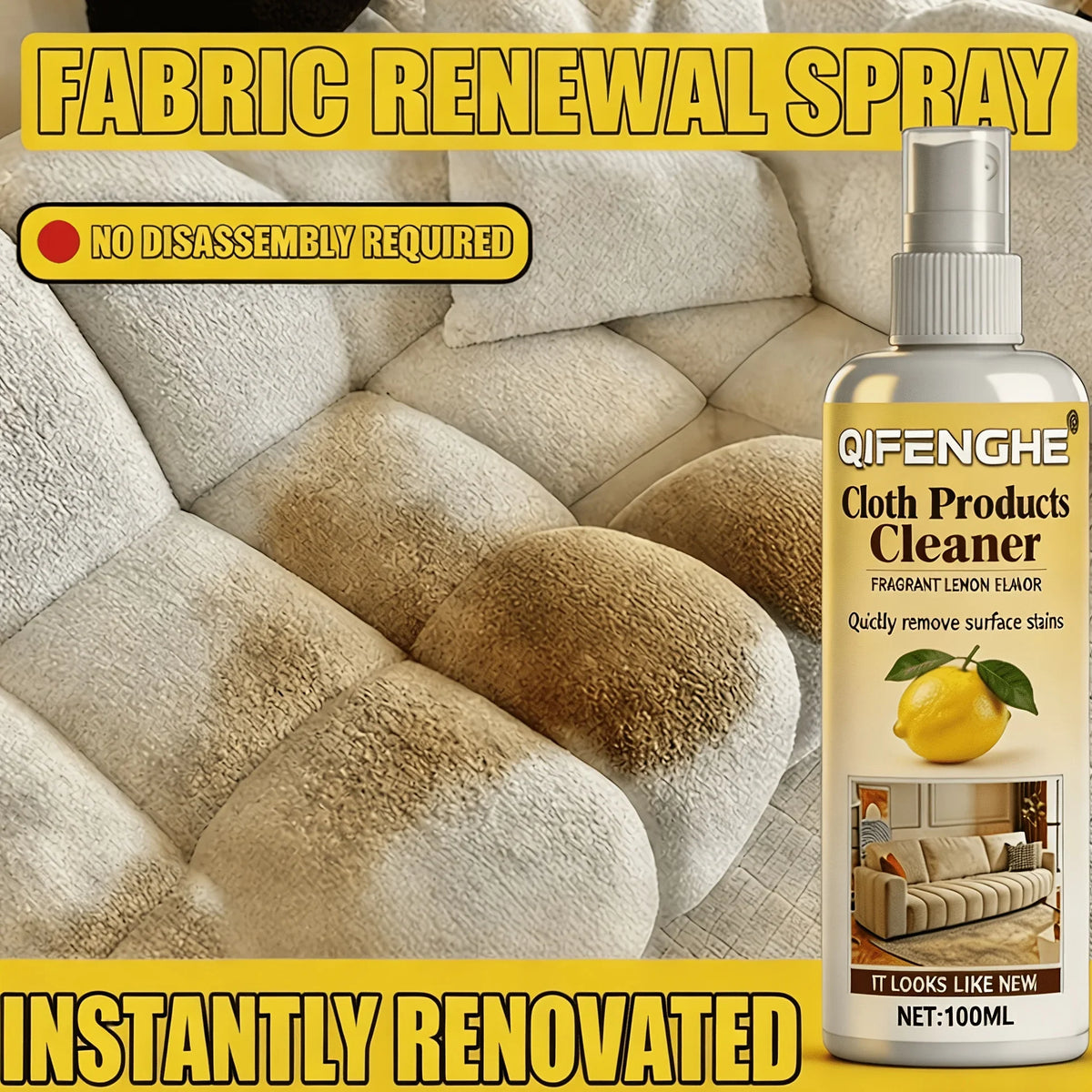 Waterless Fabric Cleaner Spray – No Rinse Fast Stain Removal