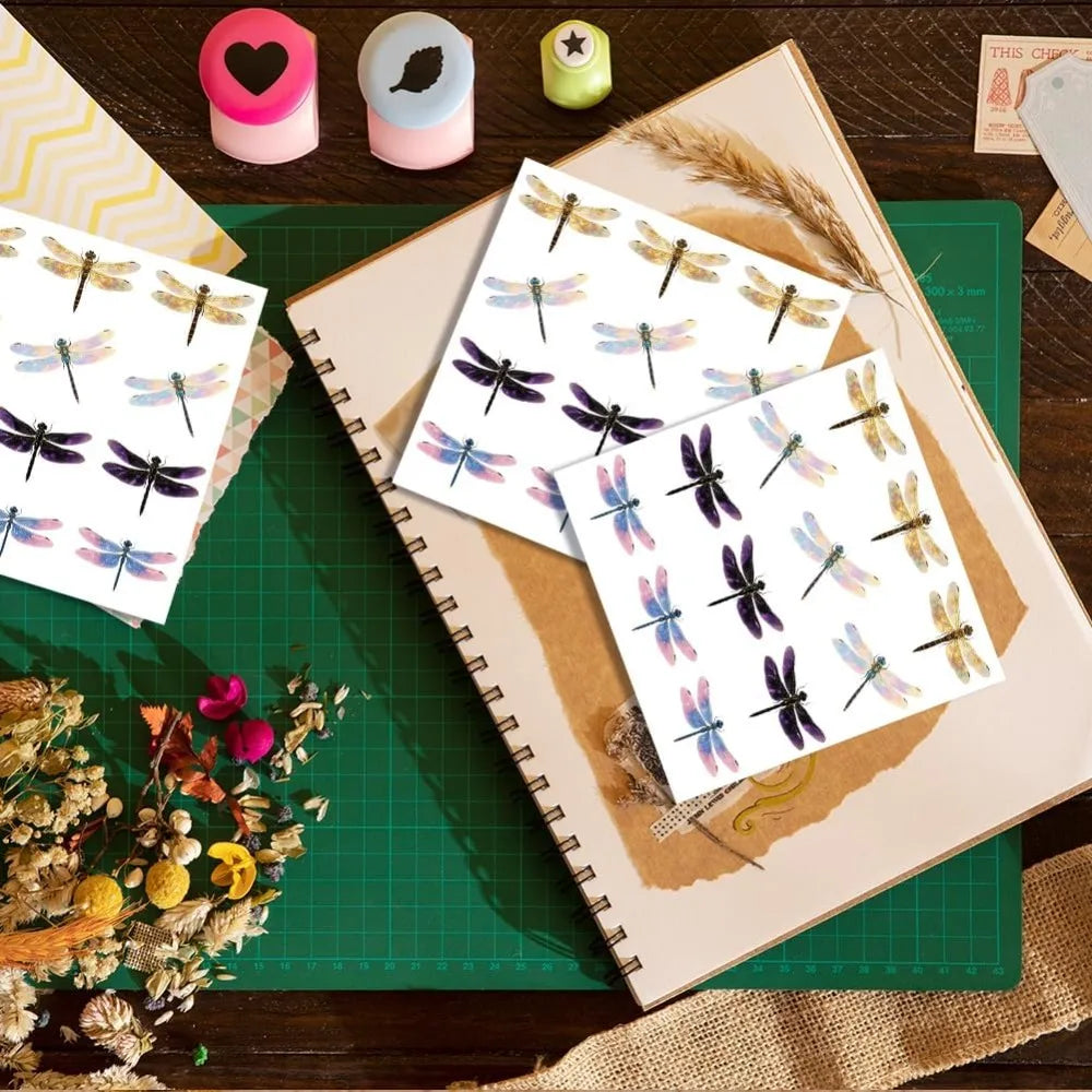Dragonfly Decorative Stickers – 240 Pcs Self-Adhesive Labels