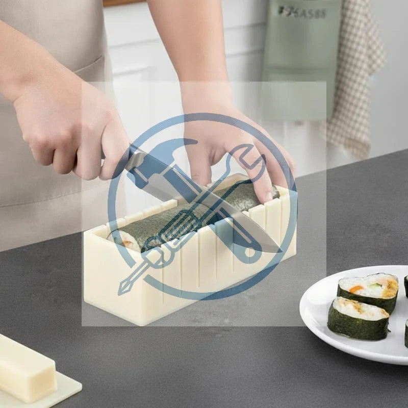 10-Piece Sushi Making Kit with 4 Shape Molds & Sushi Knife