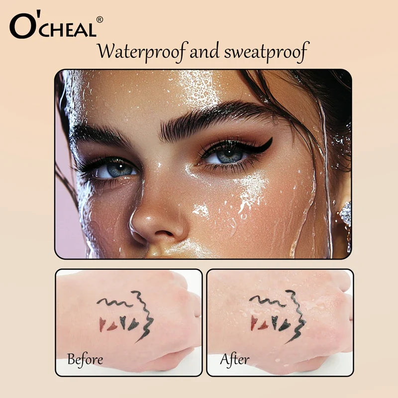 O'CHEAL 3-in-1 Stamp Eyeliner Pen – Waterproof & Long-Lasting