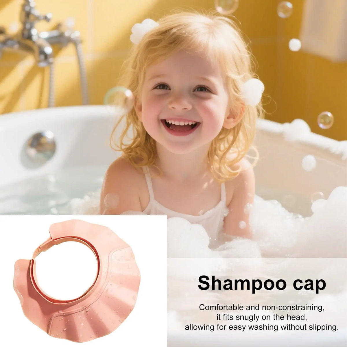 Kids & Adult Adjustable Shower Visor – Splash-Proof Hat