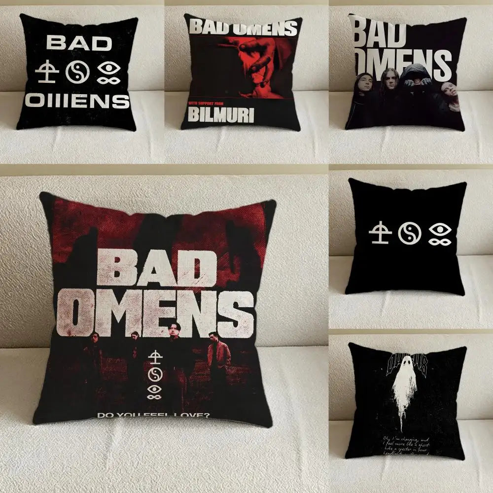 Bad Omens Band Linen Cushion Cover | Sofa & Bedroom Decor
