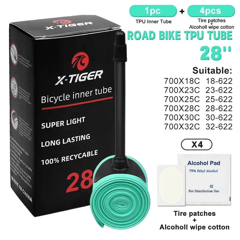 X-TIGER Ultralight TPU Bike Inner Tube 700C 18-32C Presta Valve