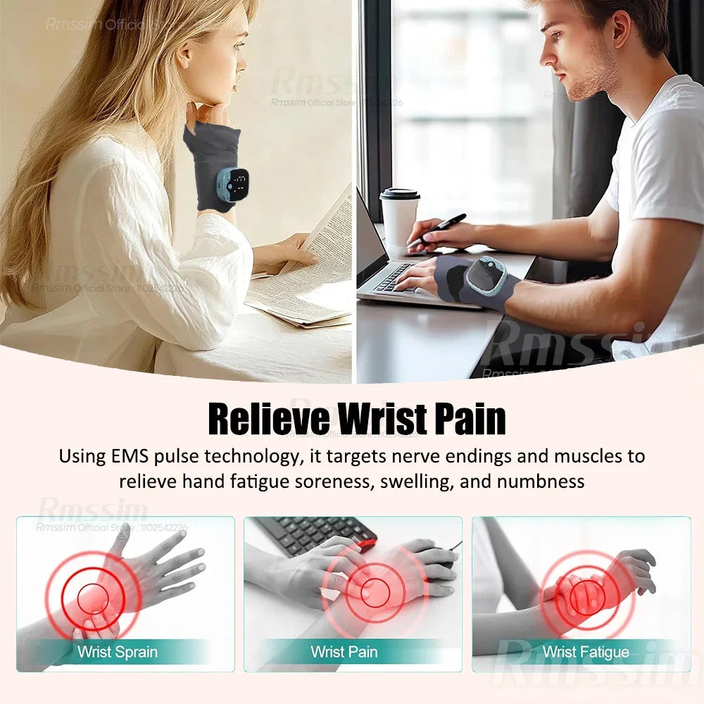 EMS Heated Wrist Massager Brace – Compression Support