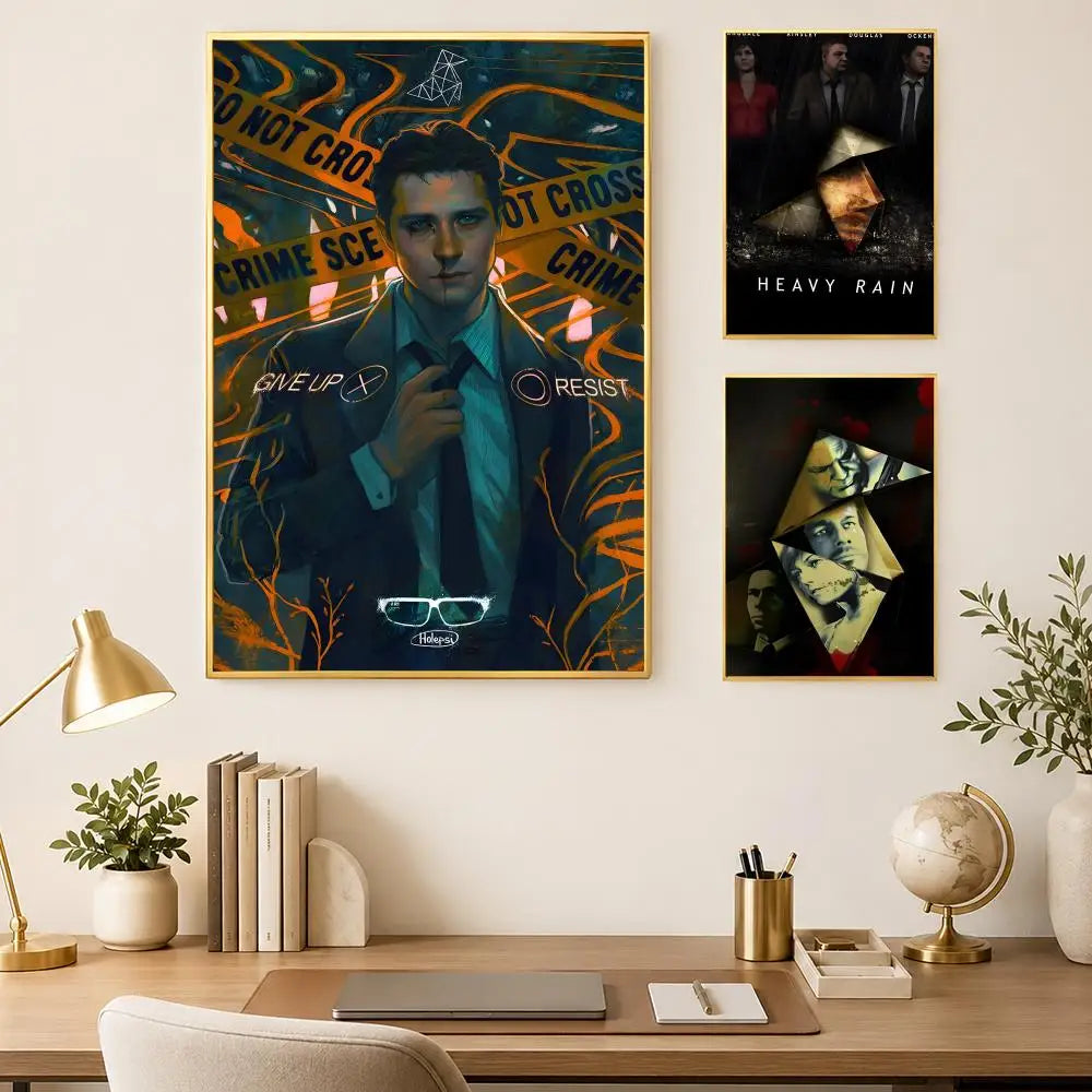 Heavy Rain Game Poster – Self-Stick HD Waterproof Wall Art
