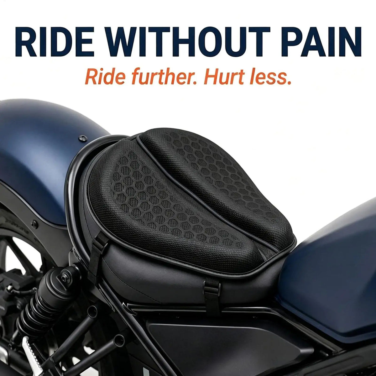 Honeycomb Gel Motorcycle Seat Cushion | Non-Slip Long Ride