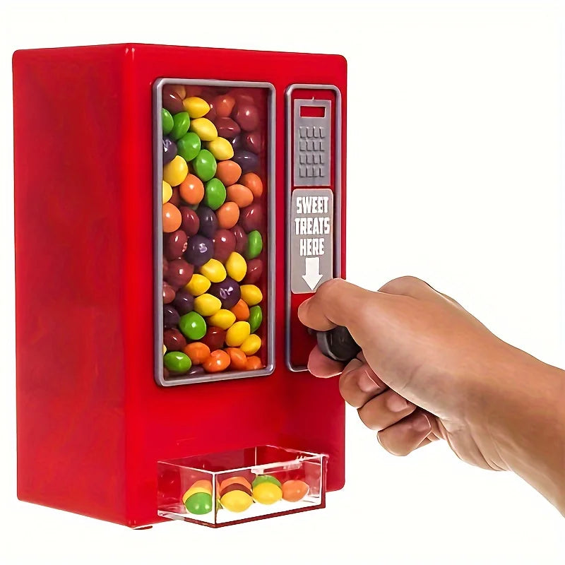 Mini Rainbow Candy Dispenser Machine – Fun Kids' Toy & Storage