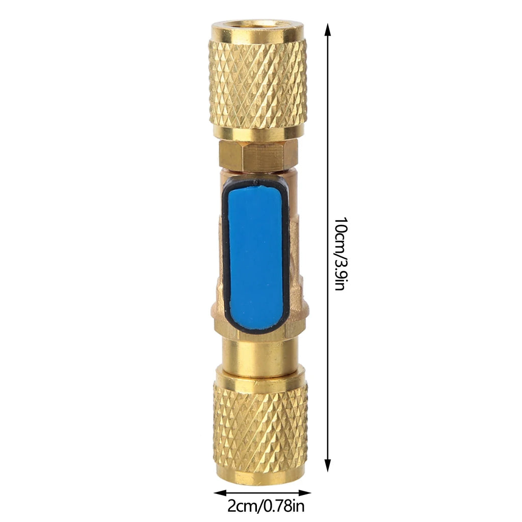 Ball Valve Refrigeration Connector Brass Adapter Refrigerant G1 4''