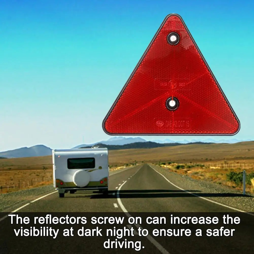 Red Triangle Rear Reflector – ECE Safety Warning Trailer & Bike