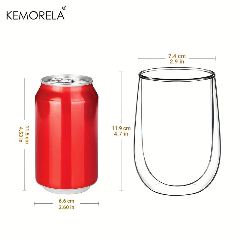 KEMORELA Latte Macchiato Glass Set 2/4 PCS – Coffee Glasses