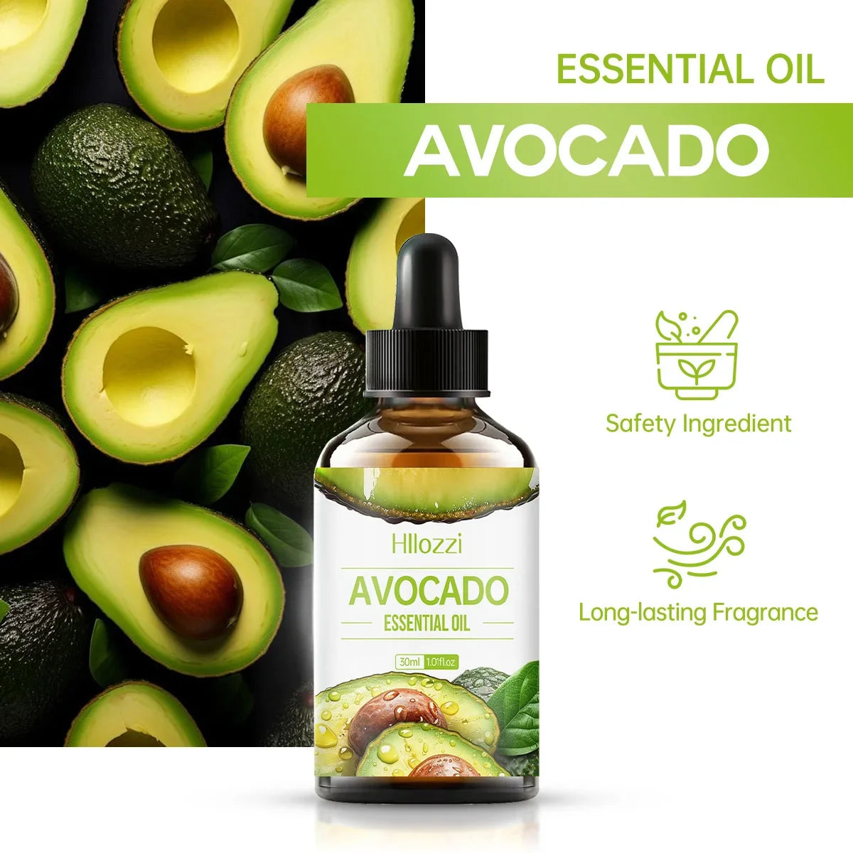 Hllozzi 30ml Avocado Essential Oil – Skin, Hair & Aromatherapy