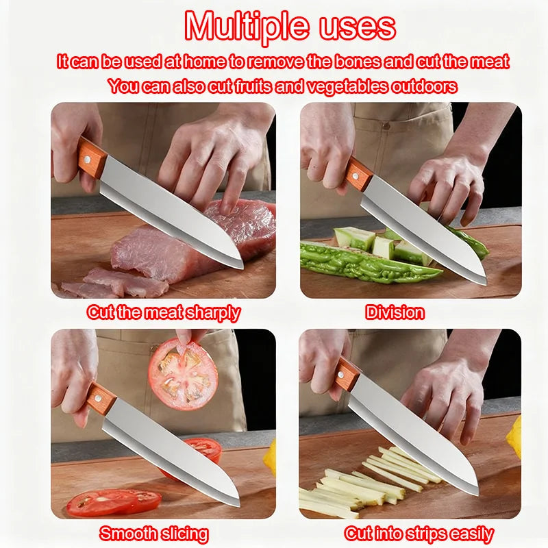 Japanese Chef's Knife – Stainless Steel Cleaver & Boning Knife