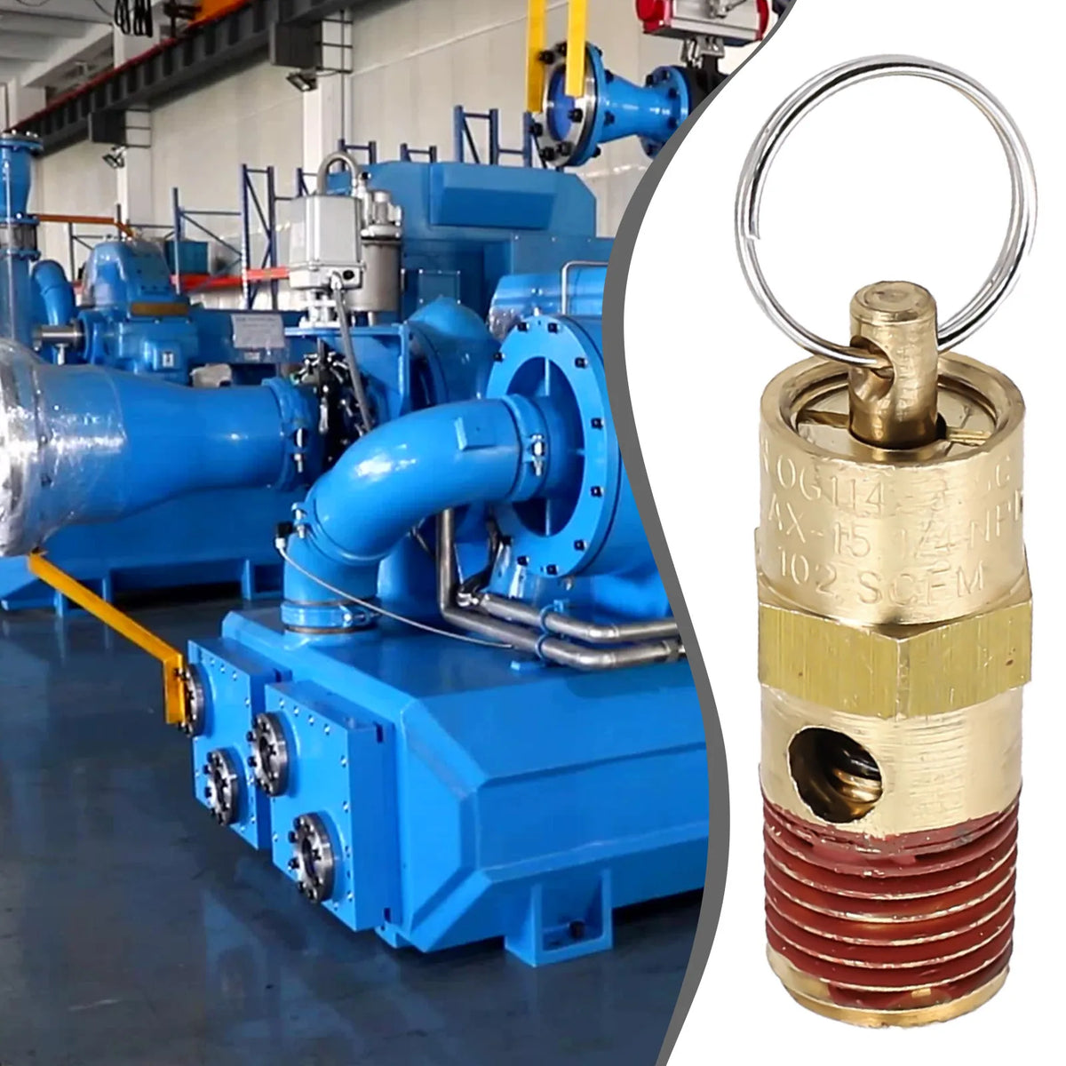 1 4 NPT 125 PSI Air Compressor Safety Relief Pressure Valve Tank OUT