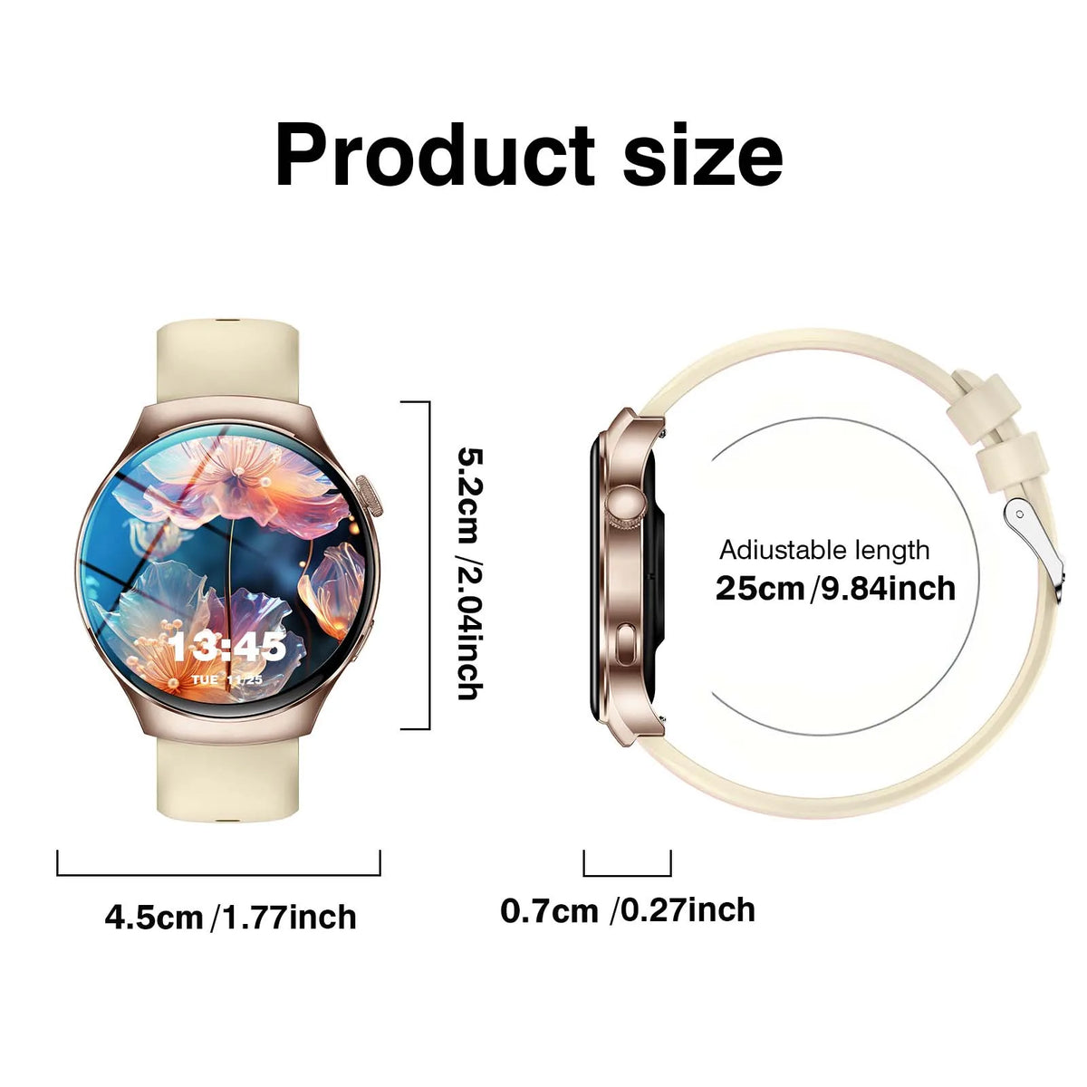 LOMAXFR HD Touch Smart Watch – Calls, Music & Fitness Tracker
