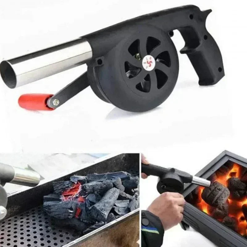 Manual Hand Crank BBQ Blower | Charcoal Grill Fire Starter
