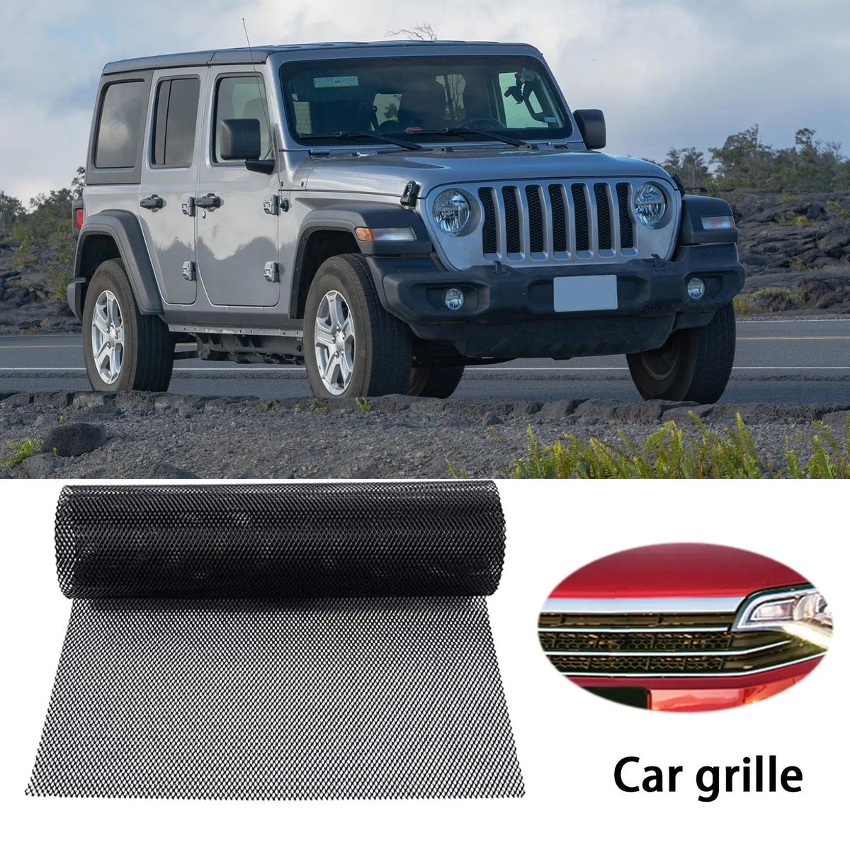 Universal Aluminum Mesh Car Radiator Grille Front Bumper Modified