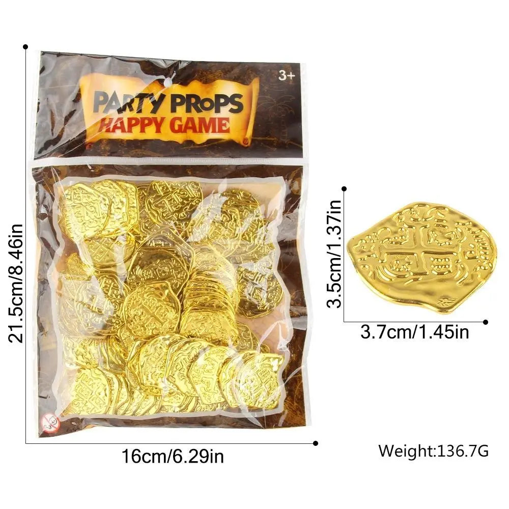 Creative Bronze Roman Pirate Gold Coin Halloween Treasure Coins