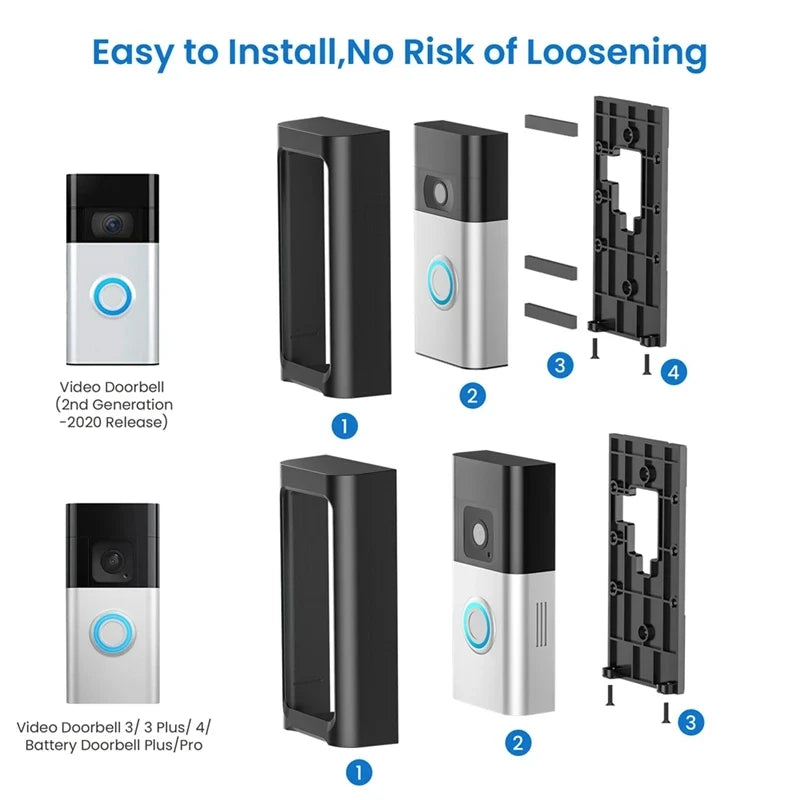 Y51A-Anti-Theft Video Doorbell Mount 2 3 4 Battery 2024 Release