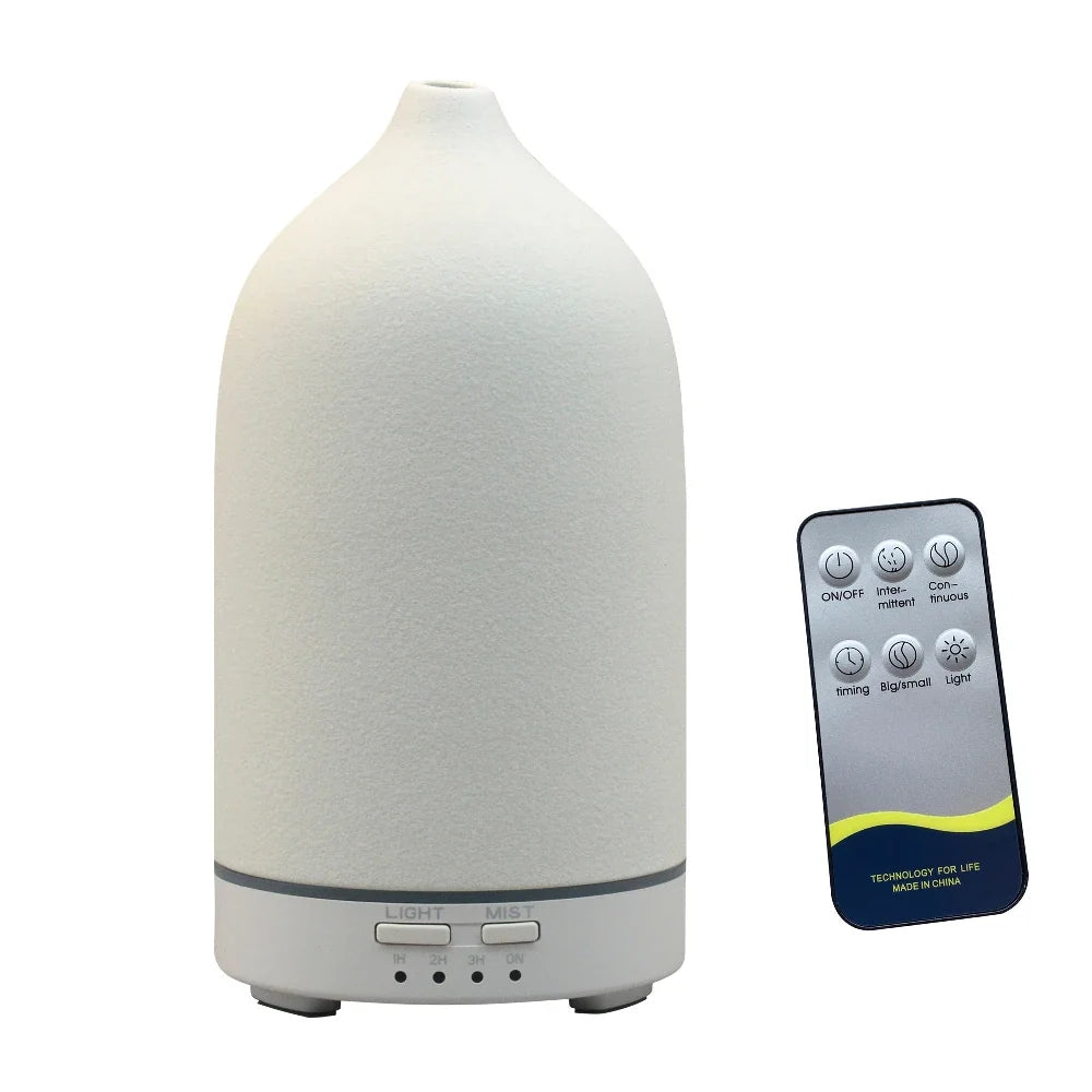 Ceramic Aroma Diffuser & Humidifier | Timer & Color Lights