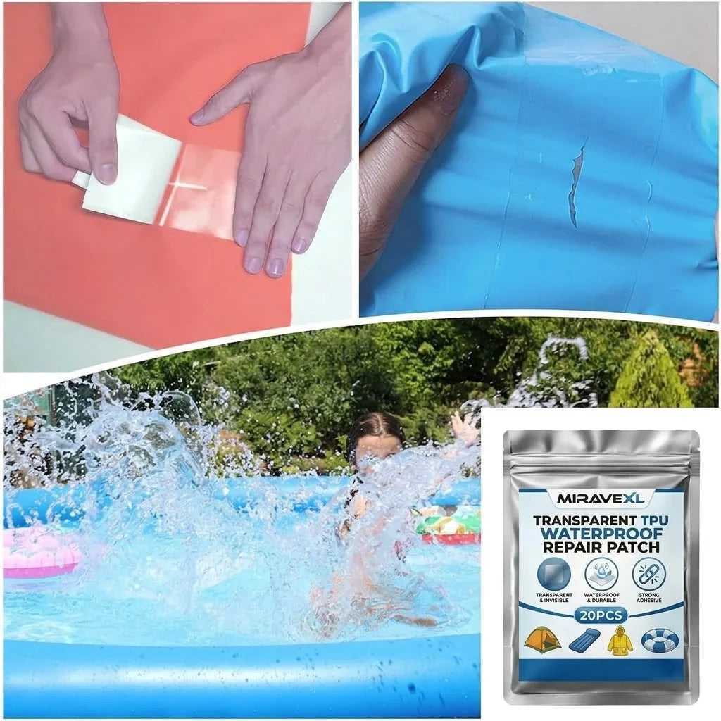 MIRAVEXL Clear TPU Waterproof Repair Patches 10/20 Pack