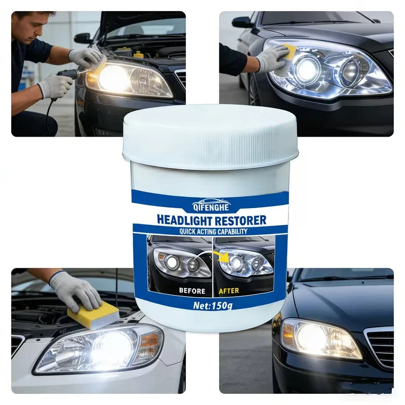 Car Headlight Restoration Paste – Crystal Coating & Clarity Polish