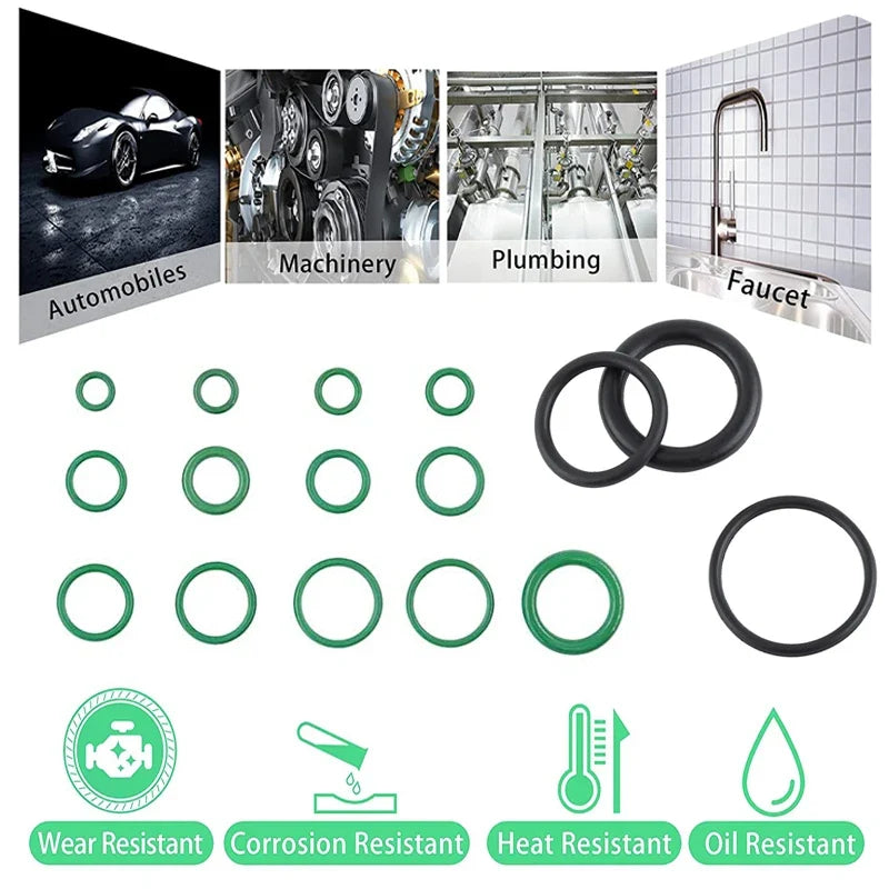 O-rings Nitrile Rubber Oring Assortment 4 Hook Various Car Auto