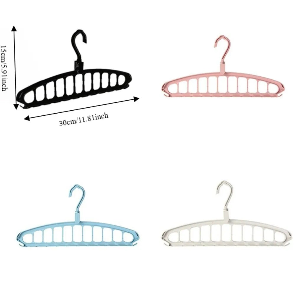 4-Pack Rotatable Multi-Hole Clothes Hanger | Space-Saving Rack