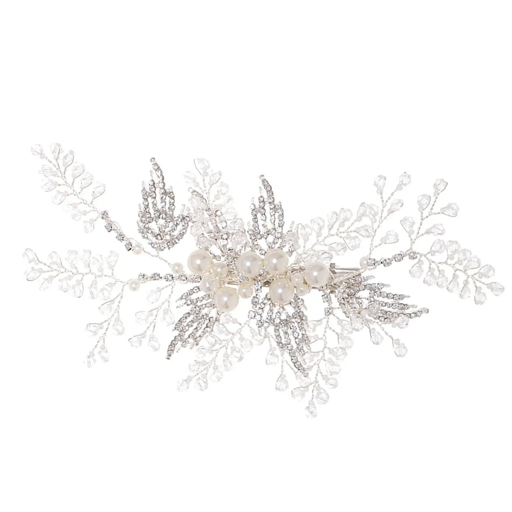 Clear Beads Rhinestone Hair Clip – Handmade Barrette for Women