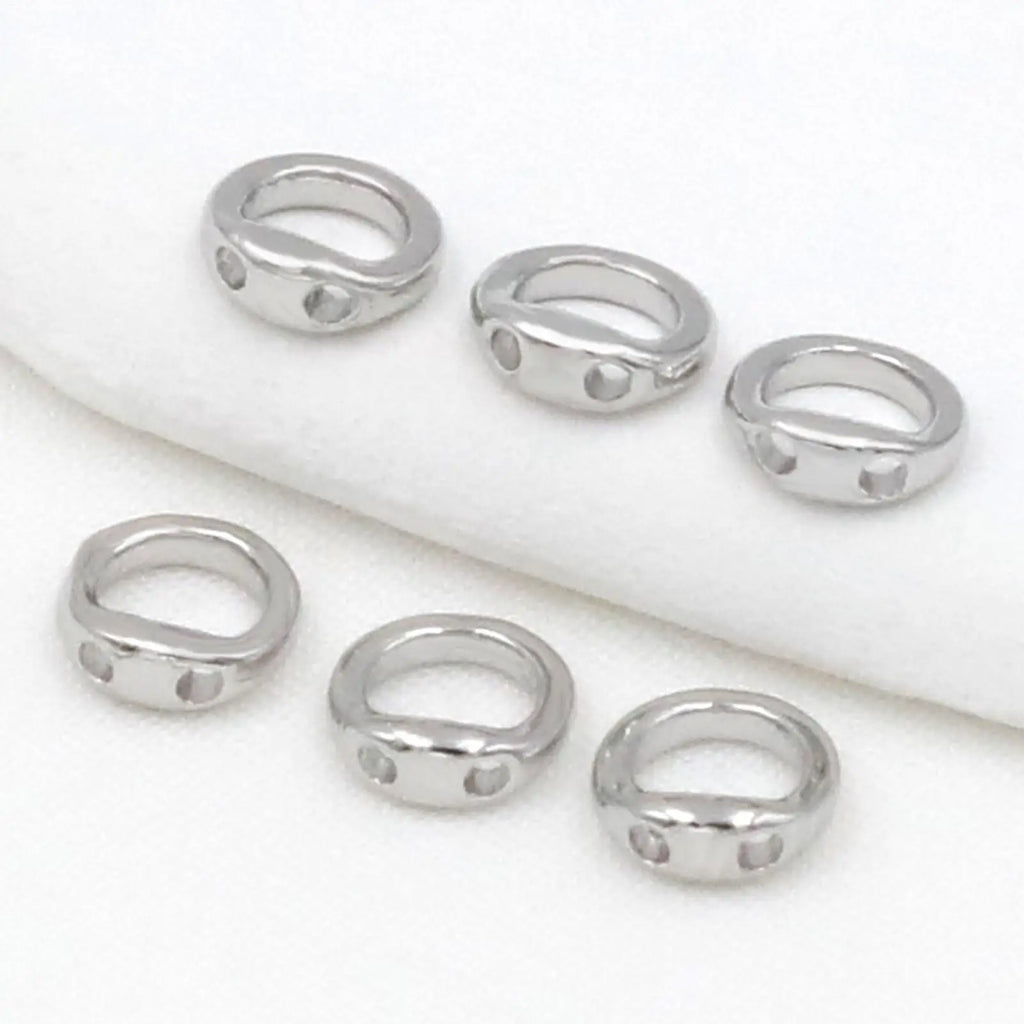 20pcs Copper Double Hole Jump Rings for Jewelry Making