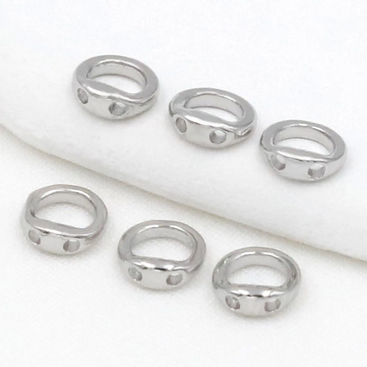 20pcs Copper Double Hole Jump Rings for Jewelry Making