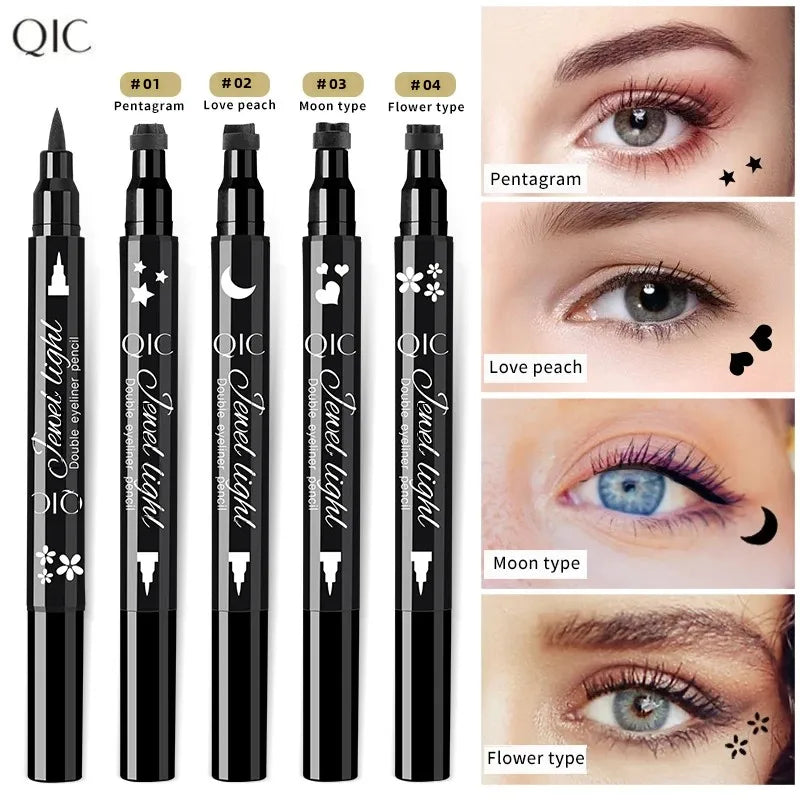 QIC 2-in-1 Stamp Liquid Eyeliner Pen – Waterproof, Long-Lasting